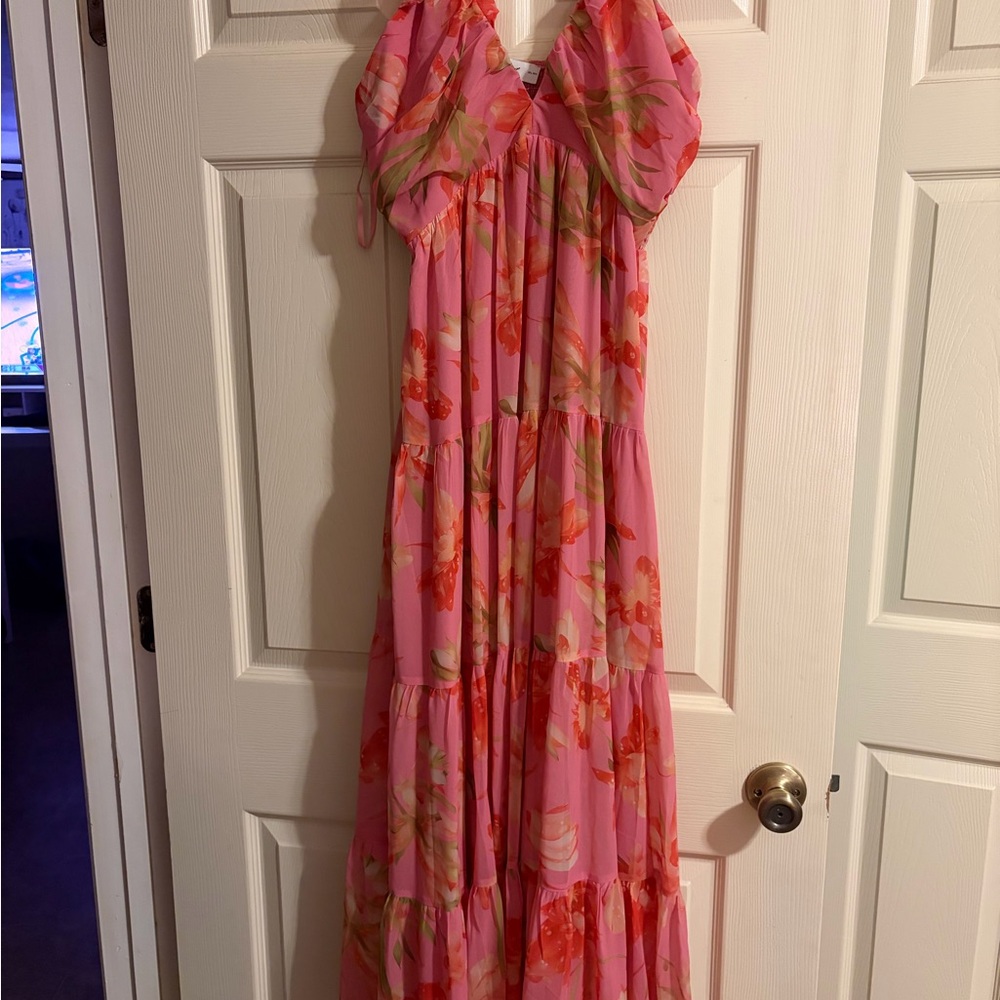 Petal & Pup Pink Floral Maxi Dress